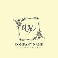 AX Initial beauty floral logo template vector