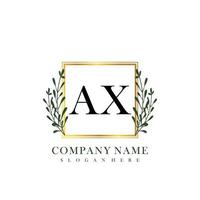 AX Initial beauty floral logo template vector