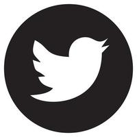 icono medios de comunicación social tweeter vector