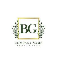 BG Initial beauty floral logo template vector