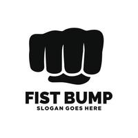 Fist bump logo design vector