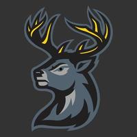 Deer head creative vector logo design. Deer illustration.