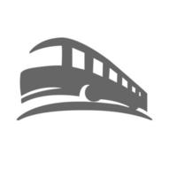 ilustrasi autobús perjalanan, logo pada latar belakang cahaya, autobús, templat logo autobús perjalanan. vector