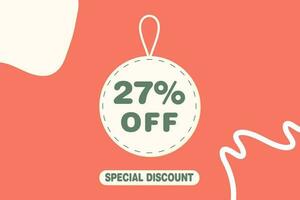 27 percent Sale and discount labels. price off tag icon flat design. vector