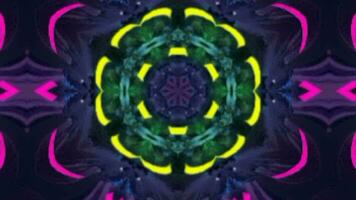 Hypnotic kaleidoscope stage visual loop for concert, night club, music video, events, show, fashion, holiday, exhibition, LED screens and projection mapping. video
