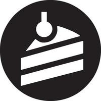 Cake icon symbol vector image. Illustration of the bakery birthday isolated design image. EPS 10