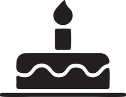 Cake icon symbol vector image. Illustration of the bakery birthday isolated design image. EPS 10