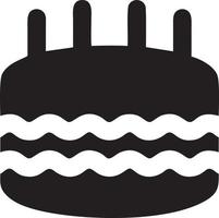 Cake icon symbol vector image. Illustration of the bakery birthday isolated design image. EPS 10