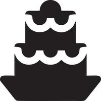 Cake icon symbol vector image. Illustration of the bakery birthday isolated design image. EPS 10