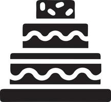 Cake icon symbol vector image. Illustration of the bakery birthday isolated design image. EPS 10