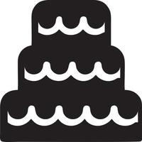 Cake icon symbol vector image. Illustration of the bakery birthday isolated design image. EPS 10