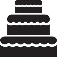 Cake icon symbol vector image. Illustration of the bakery birthday isolated design image. EPS 10