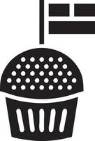 Cake icon symbol vector image. Illustration of the bakery birthday isolated design image. EPS 10