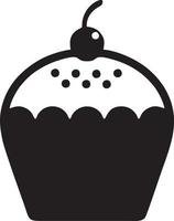 Cake icon symbol vector image. Illustration of the bakery birthday isolated design image. EPS 10