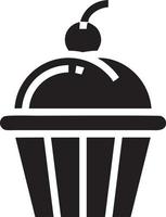 Cake icon symbol vector image. Illustration of the bakery birthday isolated design image. EPS 10