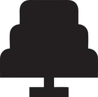 Cake icon symbol vector image. Illustration of the bakery birthday isolated design image. EPS 10