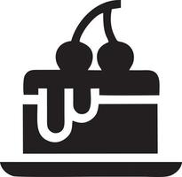 Cake icon symbol vector image. Illustration of the bakery birthday isolated design image. EPS 10