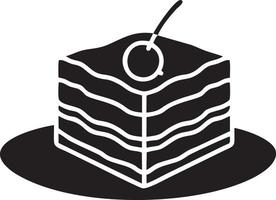 Cake icon symbol vector image. Illustration of the bakery birthday isolated design image. EPS 10