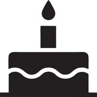 Cake icon symbol vector image. Illustration of the bakery birthday isolated design image. EPS 10