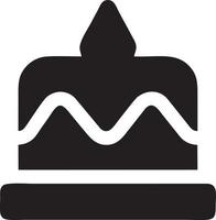 Cake icon symbol vector image. Illustration of the bakery birthday isolated design image. EPS 10