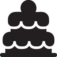 Cake icon symbol vector image. Illustration of the bakery birthday isolated design image. EPS 10