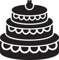 Cake icon symbol vector image. Illustration of the bakery birthday isolated design image. EPS 10