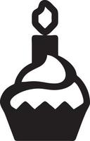 Cake icon symbol vector image. Illustration of the bakery birthday isolated design image. EPS 10