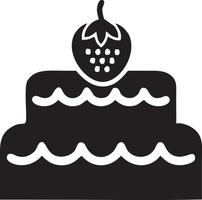 Cake icon symbol vector image. Illustration of the bakery birthday isolated design image. EPS 10