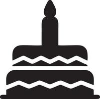 Cake icon symbol vector image. Illustration of the bakery birthday isolated design image. EPS 10