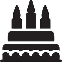 Cake icon symbol vector image. Illustration of the bakery birthday isolated design image. EPS 10