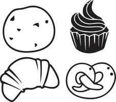 Cake icon symbol vector image. Illustration of the bakery birthday isolated design image. EPS 10