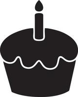 Cake icon symbol vector image. Illustration of the bakery birthday isolated design image. EPS 10