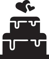 Cake icon symbol vector image. Illustration of the bakery birthday isolated design image. EPS 10