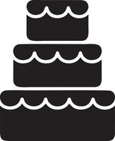 Cake icon symbol vector image. Illustration of the bakery birthday isolated design image. EPS 10