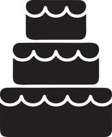 Cake icon symbol vector image. Illustration of the bakery birthday isolated design image. EPS 10