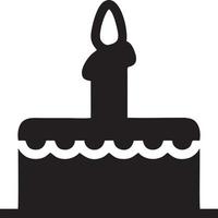 Cake icon symbol vector image. Illustration of the bakery birthday isolated design image. EPS 10