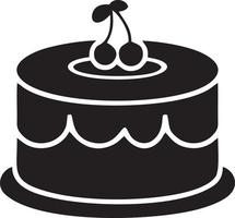 Cake icon symbol vector image. Illustration of the bakery birthday isolated design image. EPS 10