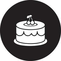 Cake icon symbol vector image. Illustration of the bakery birthday isolated design image. EPS 10