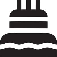 Cake icon symbol vector image. Illustration of the bakery birthday isolated design image. EPS 10