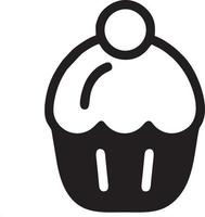 Cake icon symbol vector image. Illustration of the bakery birthday isolated design image. EPS 10