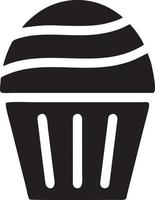 Cake icon symbol vector image. Illustration of the bakery birthday isolated design image. EPS 10