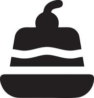 Cake icon symbol vector image. Illustration of the bakery birthday isolated design image. EPS 10