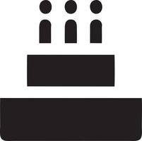 Cake icon symbol vector image. Illustration of the bakery birthday isolated design image. EPS 10