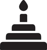 Cake icon symbol vector image. Illustration of the bakery birthday isolated design image. EPS 10