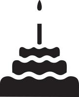 Cake icon symbol vector image. Illustration of the bakery birthday isolated design image. EPS 10