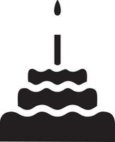 Cake icon symbol vector image. Illustration of the bakery birthday isolated design image. EPS 10