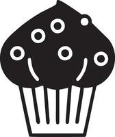 Cake icon symbol vector image. Illustration of the bakery birthday isolated design image. EPS 10