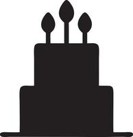 Cake icon symbol vector image. Illustration of the bakery birthday isolated design image. EPS 10