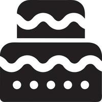 Cake icon symbol vector image. Illustration of the bakery birthday isolated design image. EPS 10