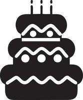 Cake icon symbol vector image. Illustration of the bakery birthday isolated design image. EPS 10